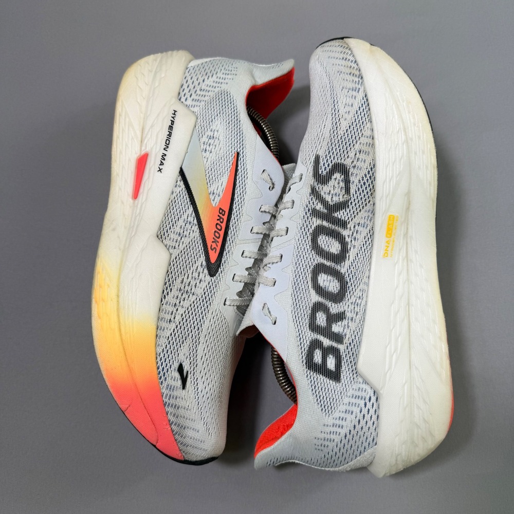 Brooks Hyperion Max 2 Running Shoes Mens 12 White Coral Yellow 1104341D443 DNA - Picture 6 of 13